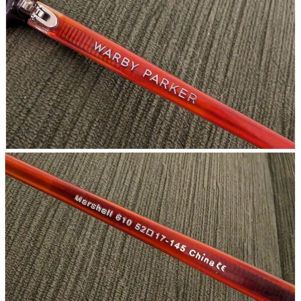 Warby Parker Marshall Eyeglasses Red Frame Preppy Office